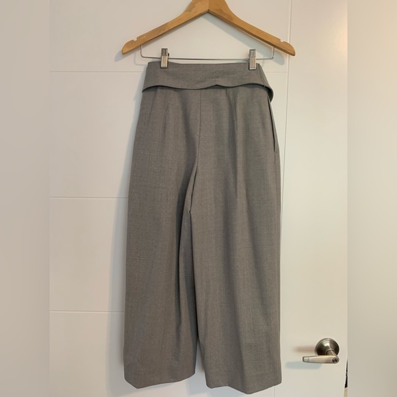 Club Monaco Izabelah Wool Cropped Wide Leg Pants Size 0 - Picture 5 of 6